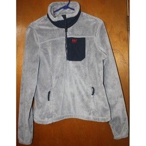 Abercrombie & Fitch Mountain Fleece 1/2 Zip Jacket Gray & Black Women's Size M